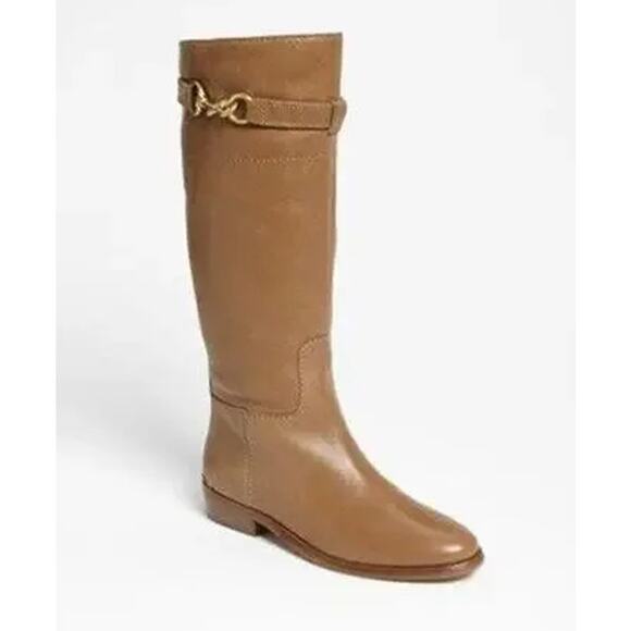Coach Laguna Riding Boots Leather Knee High Equestrian Brown Flat 6.5